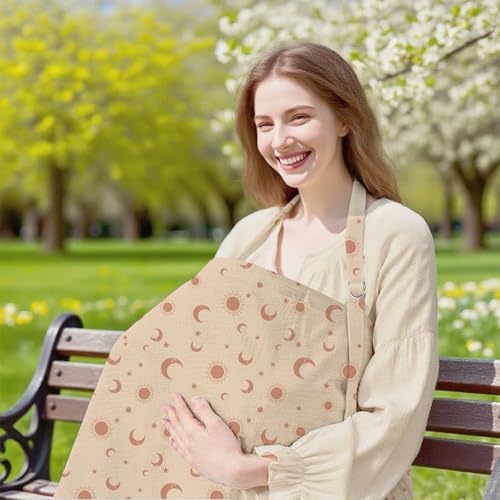 Close up of breathable muslin cotton texture on nursing cover