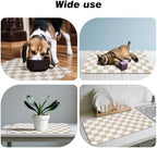 Coorug Checkered Dog Food Mat in pet feeding station setup