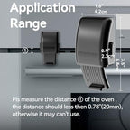 Close up of double button release on Eudemon oven lock
