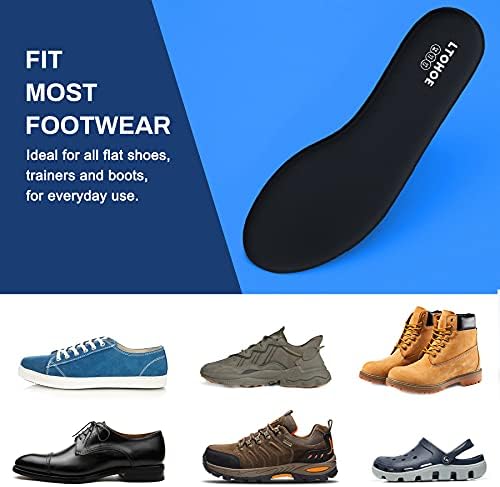 Side profile of memory foam cushioning for foot pain relief