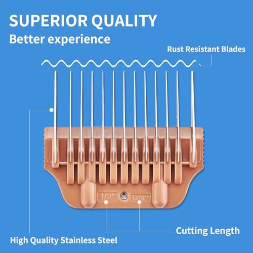 YAZIYIR 13mm wide A5 blade guide comb attachment showcasing the secure snap-on mechanism