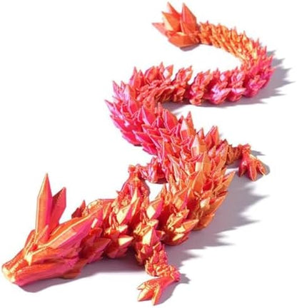 Close up of articulated scale texture on 3D printed dragon