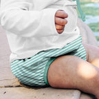Green Sprouts eco friendly swim diaper folded view