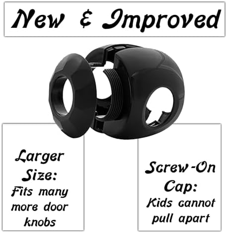 Tool-free toddler proofing round door knob protector assembly demonstration