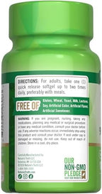 Natures Truth Vitamin E supplement facts label
