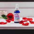 Booty Fresh pH balanced natural formula spray bottle for intimate odor control.