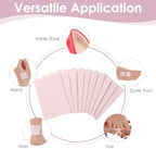 Pack of 50 moleskin sheets showing the portable packaging and size