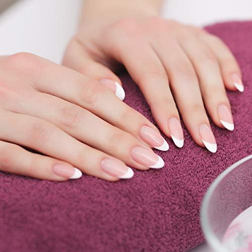 Before and after comparison using the Blulu nail whitening pencil for a natural look.