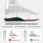 SOLE Active Medium insoles placed next to athletic shoes to demonstrate fit