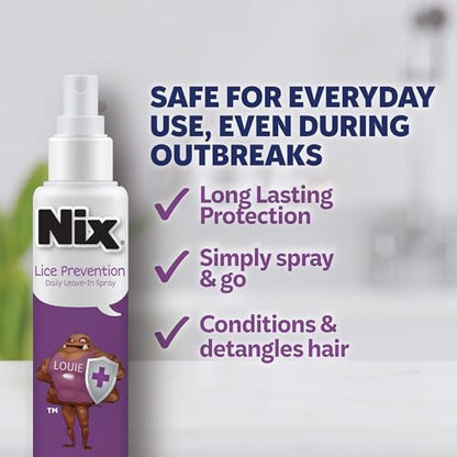 Professional metal lice removal comb included in Nix kit