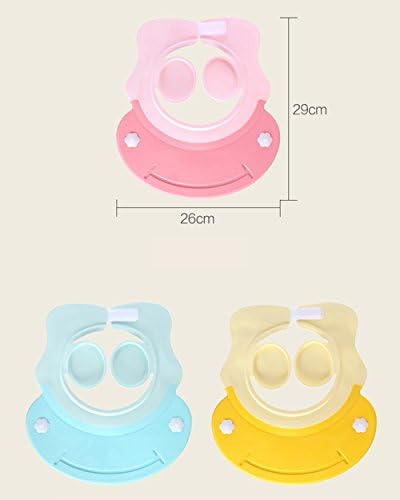 Toddler wearing Amtooch bath visor for hair washing
