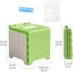 Rhastex green portable potty seat set up for use