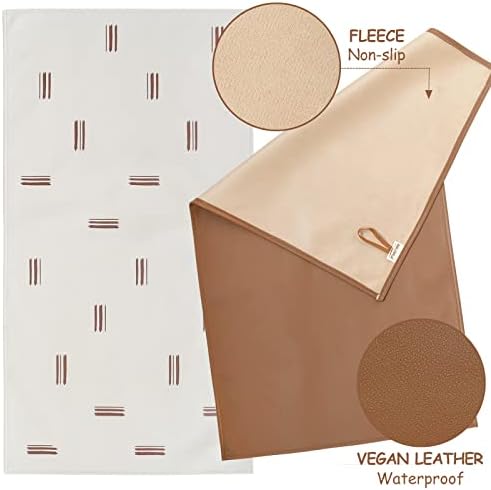 Waterproof faux leather surface of Owlowla changing pad