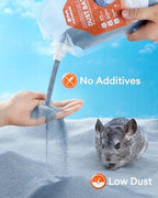 Natural grey pet bathing sand by Fufuzooie for chinchillas and hamsters