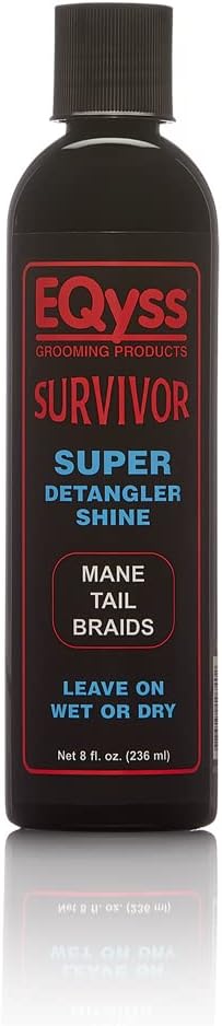 Eqyss Survivor Equine Horse Detangler Eight Ounce bottle front view authentic USA grooming product