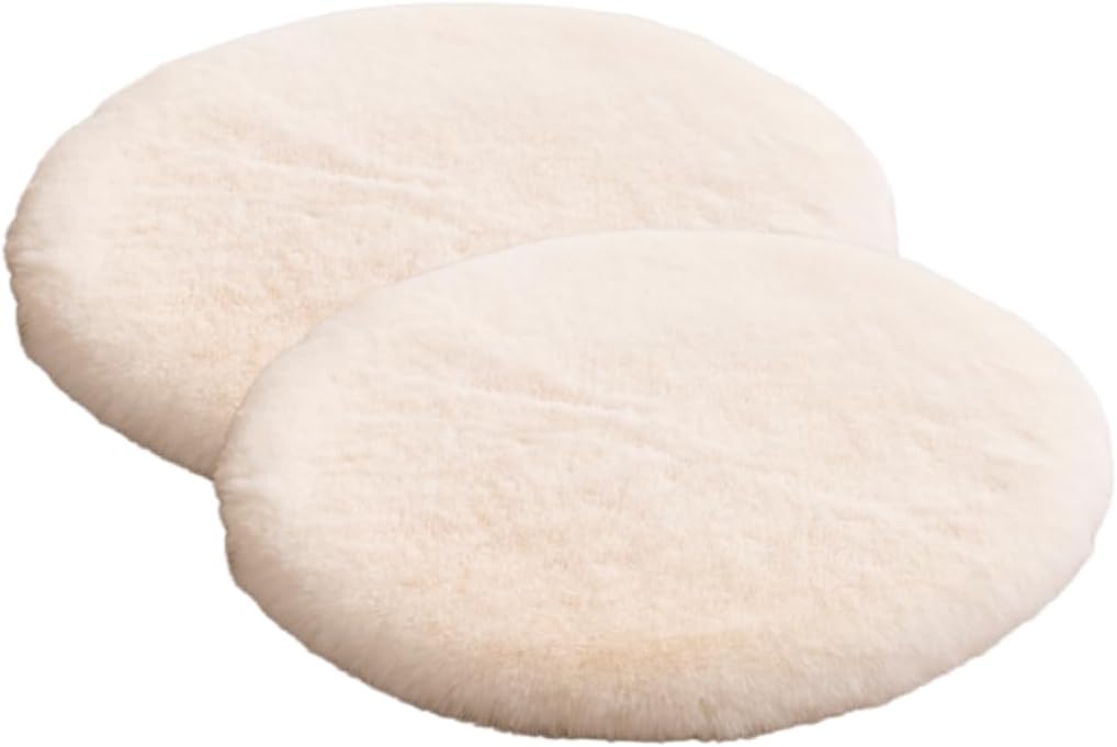 SHENGOCASE 2-Pack 14" Round Faux Rabbit Fur Cat Dog Bed Cushion Pad Mat, Cat Tree Tower Replacement Cushion Pad for Window Perch Carrier House Cage Crate Kennel Furniture - Image 14