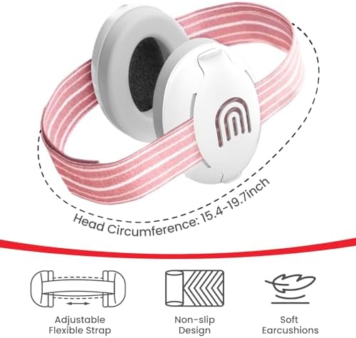 Close up of soft cushioned ear cups for babies