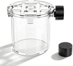 Miofis coral feeder cover protecting a small frag from strong aquarium currents.
