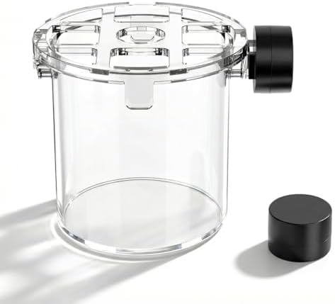 Miofis coral feeder cover protecting a small frag from strong aquarium currents.