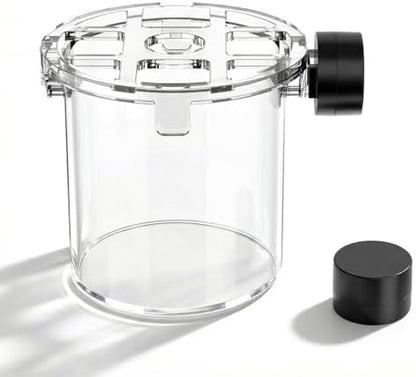 Miofis coral feeder cover protecting a small frag from strong aquarium currents.
