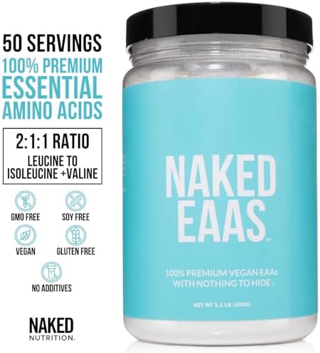 Naked Eaas tub showing vegan and non-GMO certification