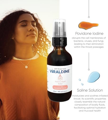 Viraldine throat spray nozzle close up
