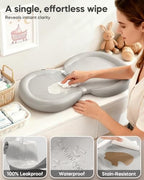 Mamatepe gray baby changing pad folded for travel