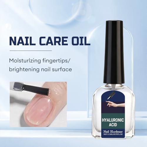Hand applying Tanakeji hyaluronic acid nail treatment