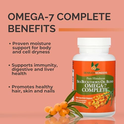 SeabuckWonders Omega 7 Complete supplement facts and certified organic ingredient label view