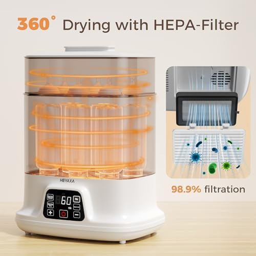 Large capacity Heyaxa sterilizer holding 10 bottles