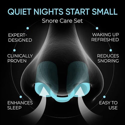 Soft blue silicone nose vents in various sizes for comfortable sleep.