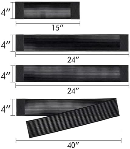 Adjustable black nylon hip and thigh support belt showing velcro closure for athletic recovery.
