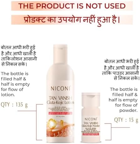 Niconi de-tan formula container ingredients showcase
