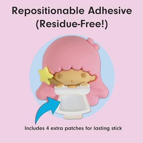 Kuromi pastel peeker miniature figure showing adhesive base application