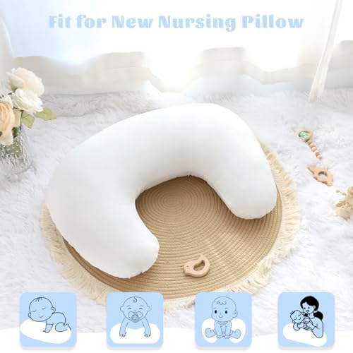 Hooyax white nursing pillow cover showing waterproof TPU layer