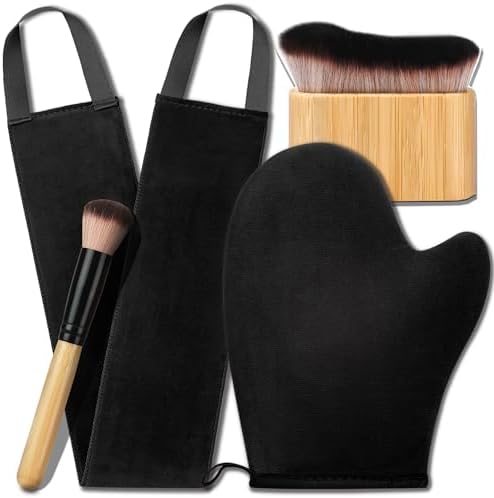 G Gaiyah Ansphie 4 piece self tanning applicator kit front view
