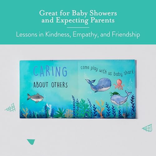 Educational board book for babies featuring whale illustration