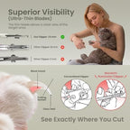 Secure grip presentation of the anti slip feline nail clippers for stress free pet care.