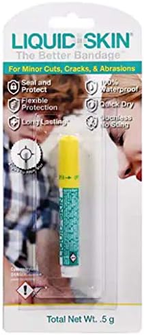 Liquid Skin medical adhesive bandage applicator showing the precise angled tip design.