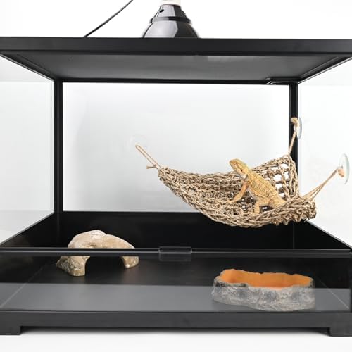 Side profile of multi-level reptile jungle gym set