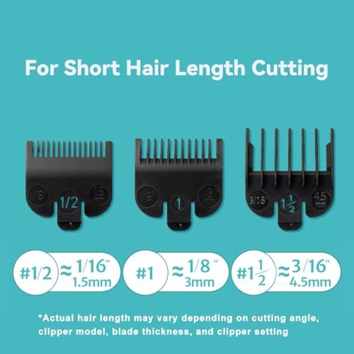 Three different sizes of LAVEST hair clipper attachments arranged side by side on a clean background.
