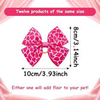 JpGdn dog hair bows with secure rubber band back detail