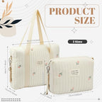 Paterr cotton diaper tote close up embroidery