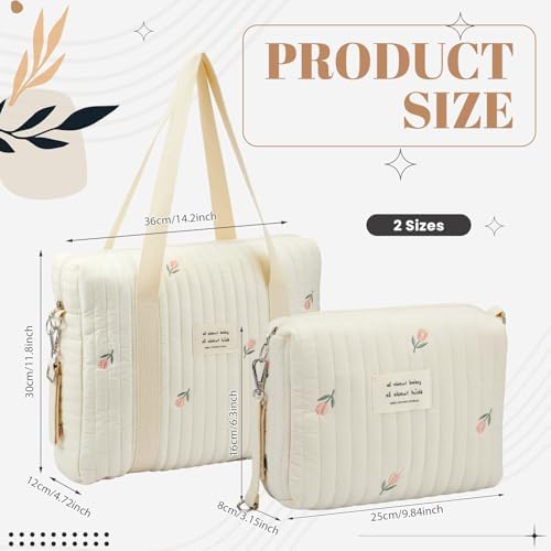 Internal divider view of Paterr quilted cotton tote