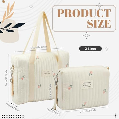 Internal divider view of Paterr quilted cotton tote