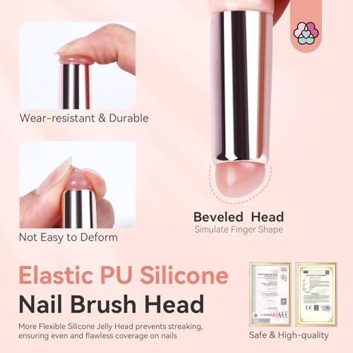 Two Saviland silicone nail brushes in black and pink