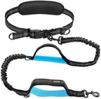 Uppetly retractable dog leash dual handle design highlighting the soft padded neoprene grip