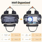 Tonyeee maternity backpack displayed with included portable changing mat