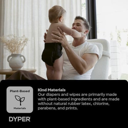 Close up of the sustainable renewable fibers on the DYPER charcoal diaper core