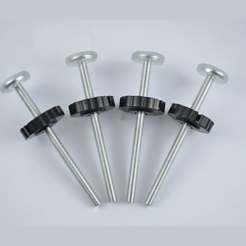 PAFOWO safety gate spindle rod showing thread thickness dimensions for universal compatibility